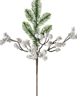 WeRChristmas Artificial Berries Pick, White, 31 Cm
