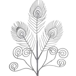 WeRChristmas Artificial Feather Pick, Silver, 62 Cm