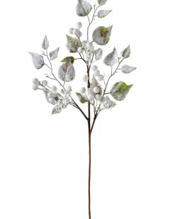 WeRChristmas Artificial Frosted Berries Pick, White, 25 Cm