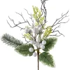WeRChristmas Artificial Frosted Berries Pick, White, 31 Cm