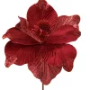WeRChristmas Artificial Magnolia Flower, Red, 25 Cm