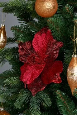WeRChristmas Artificial Magnolia Flower, Red, 25 Cm