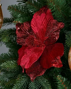 WeRChristmas Artificial Magnolia Flower, Red, 25 Cm