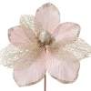 WeRChristmas Artificial Magnolia Flower, Pink, 24 Cm