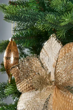 WeRChristmas Artificial Magnolia Flower, Gold, 24 Cm