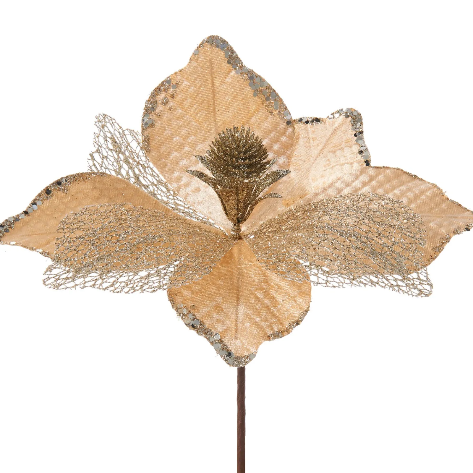 WeRChristmas Artificial Magnolia Flower, Gold, 24 Cm