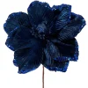 WeRChristmas Artificial Magnolia Flower, Navy, 26 Cm