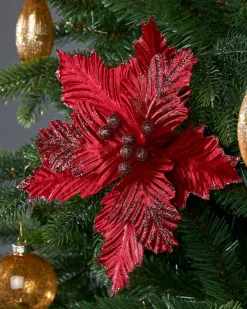WeRChristmas Artificial Poinsettia Flower, Red, 26 Cm