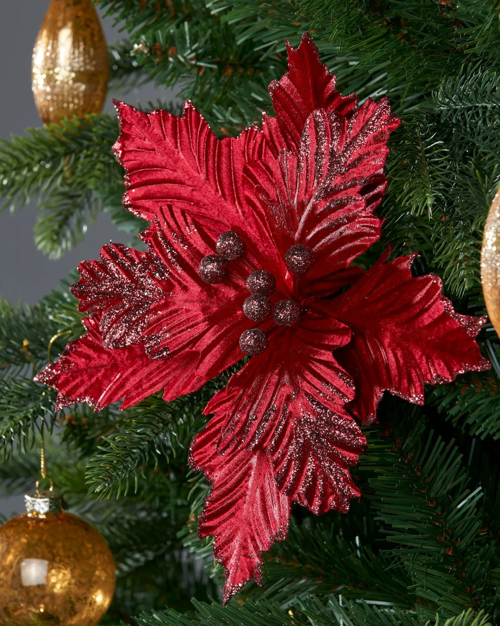 WeRChristmas Artificial Poinsettia Flower, Red, 26 Cm