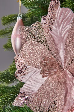 WeRChristmas Artificial Poinsettia Flower, Pink, 30 Cm