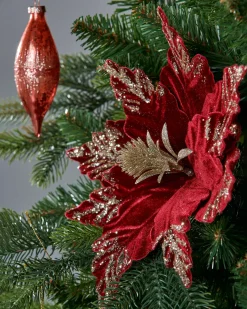 WeRChristmas Artificial Poinsettia Flower, Red, 30 Cm