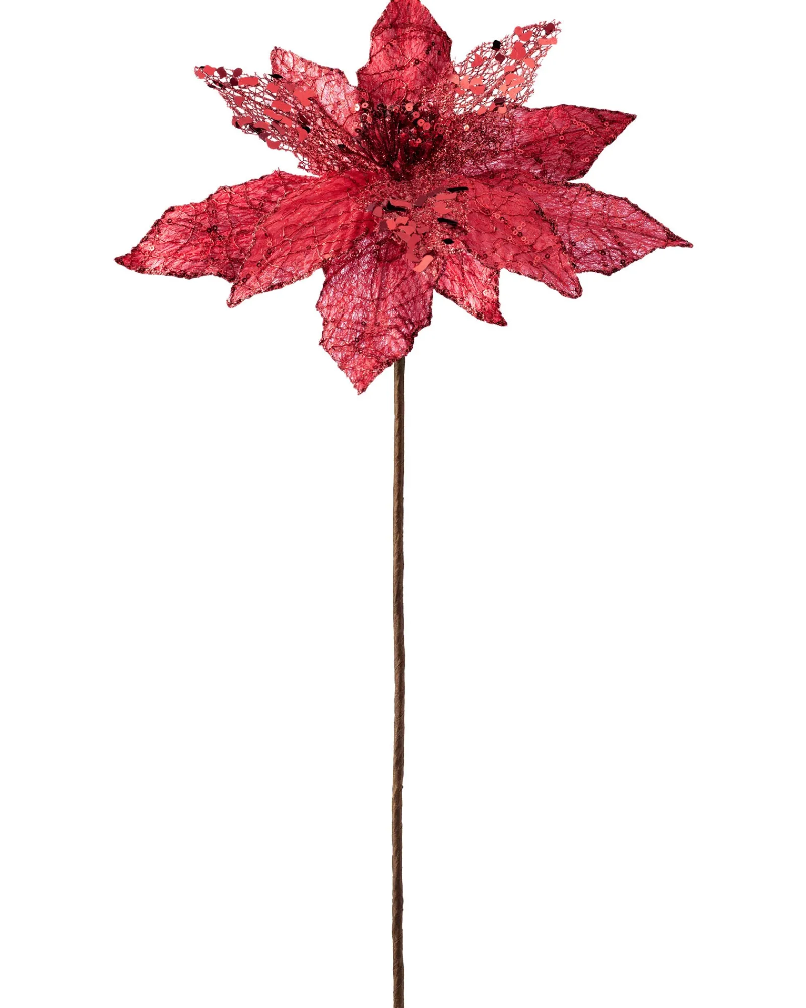 WeRChristmas Artificial Poinsettia Flower, Red, 34 Cm