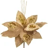 WeRChristmas Artificial Poinsettia Flower, Gold, 30 Cm