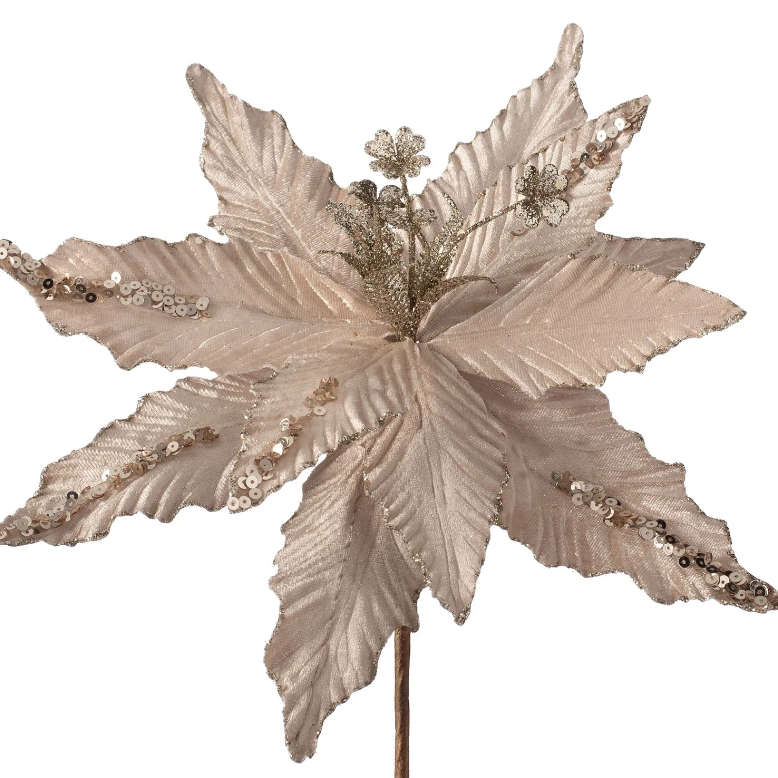 WeRChristmas Artificial Poinsettia Flower, Gold, 32 Cm