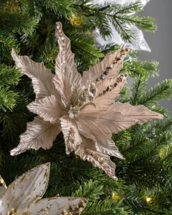 WeRChristmas Artificial Poinsettia Flower, Gold, 32 Cm