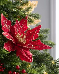 WeRChristmas Artificial Poinsettia Flower, Red, 30 Cm