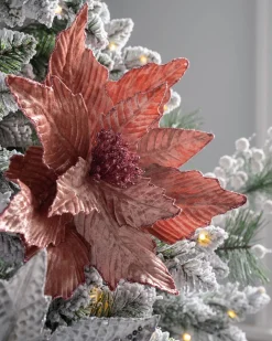 WeRChristmas Artificial Poinsettia Flower, Pink, 32 Cm