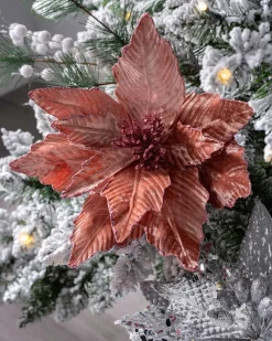 WeRChristmas Artificial Poinsettia Flower, Pink, 32 Cm