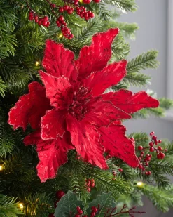 WeRChristmas Artificial Poinsettia Flower, Red, 30 Cm