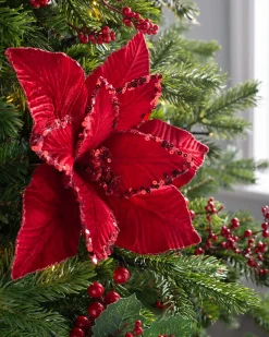 WeRChristmas Artificial Poinsettia Flower, Red, 30 Cm