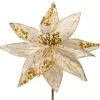 WeRChristmas Artificial Poinsettia Flower, Gold, 28 Cm