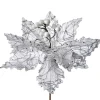 WeRChristmas Artificial Poinsettia Flower, White, 32 Cm