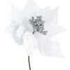 WeRChristmas Artificial Poinsettia Flower, White, 26 Cm