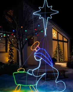 WeRChristmas Baby Jesus Rope Light Silhouette, 200 Cm
