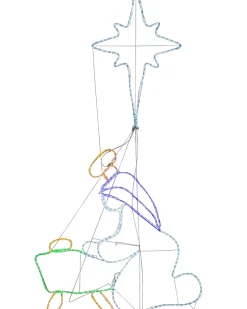 WeRChristmas Baby Jesus Rope Light Silhouette, 200 Cm