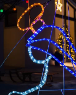 WeRChristmas Baby Jesus Rope Light Silhouette, 200 Cm