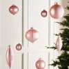 WeRChristmas Baby Pink Glass Baubles, 20 Pack