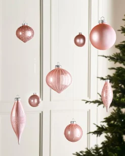 WeRChristmas Baby Pink Glass Baubles, 20 Pack