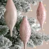 WeRChristmas Baby Pink Glass Baubles, 5 Pack, 15 Cm