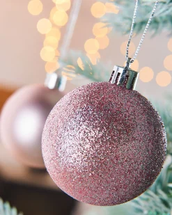 WeRChristmas Baby Pink Shatterproof Baubles, 42 Pack, 6 Cm