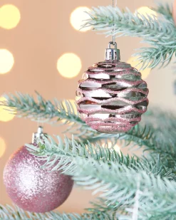 WeRChristmas Baby Pink Shatterproof Baubles, 50 Pack, 6 Cm
