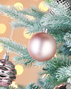 WeRChristmas Baby Pink Shatterproof Baubles, 50 Pack, 6 Cm