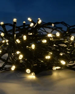 WeRChristmas Battery Operated Multi-Function 100 LED Light String With Timer, Warm White