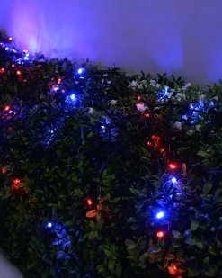 WeRChristmas Battery Operated Multi-Function 100 LED Light String With Timer, Multi-Coloured