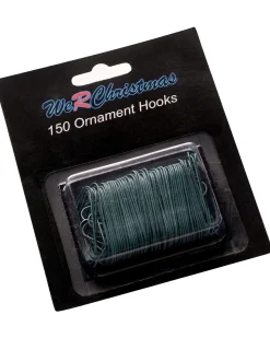 WeRChristmas Bauble Ornament Hooks, Green, Pack Of 150