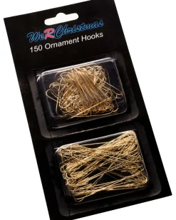 WeRChristmas Bauble Ornament Hooks Multi Pack, Gold, Pack Of 150