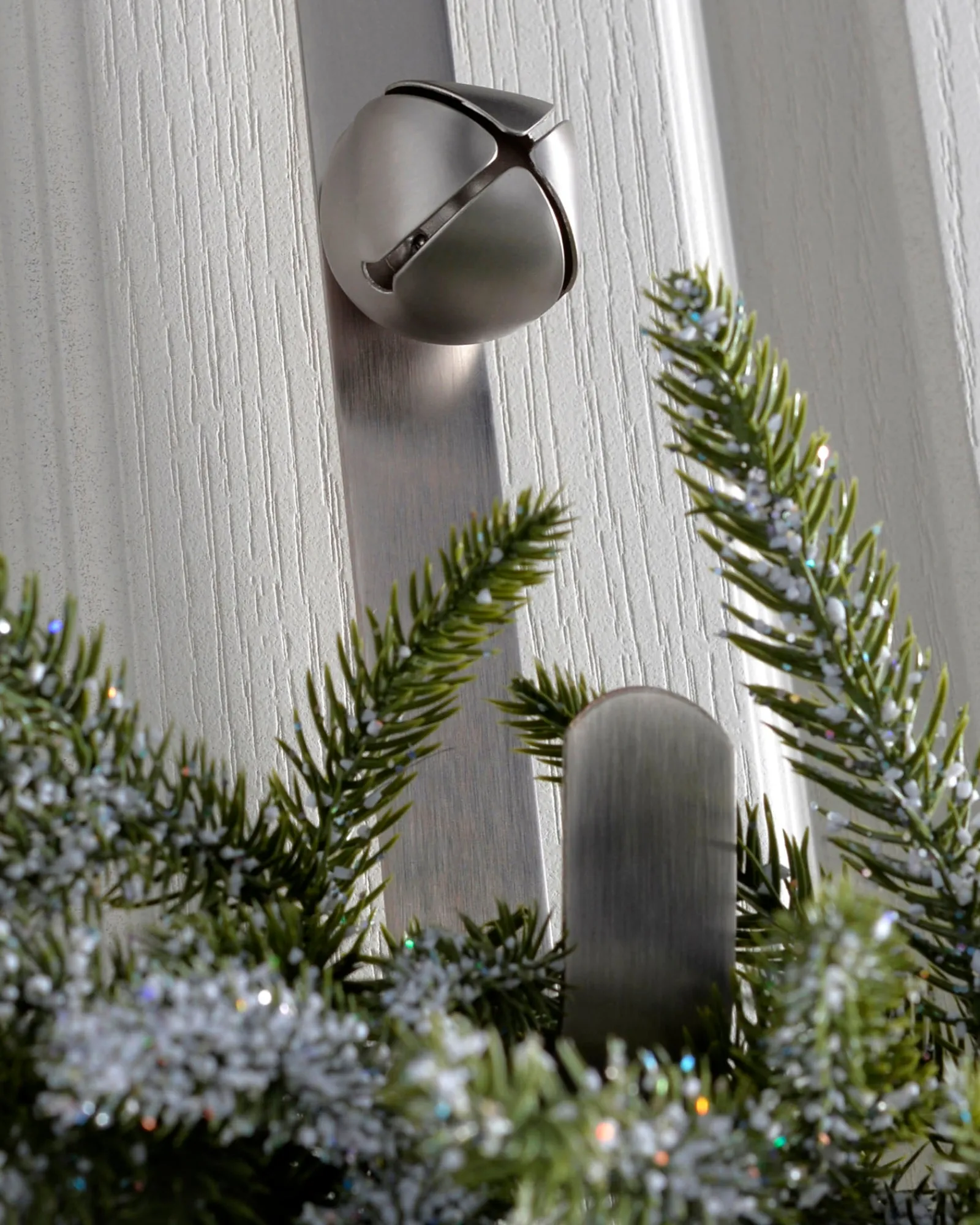 WeRChristmas Bells Wreath Door Hanger, Antique Silver, 38 Cm