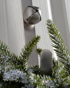 WeRChristmas Bells Wreath Door Hanger, Antique Silver, 38 Cm