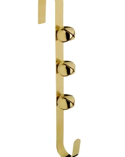 WeRChristmas Bells Wreath Door Hanger, Gold, 38 Cm