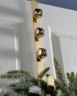 WeRChristmas Bells Wreath Door Hanger, Gold, 38 Cm