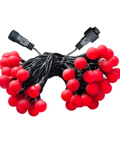 WeRChristmas Berry Multi-Function 100 LED Connectable Light String, Bright Red