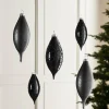 WeRChristmas Black Glass Baubles, 5 Pack, 15 Cm