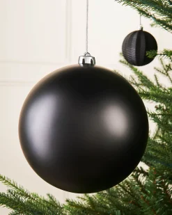 WeRChristmas Black Large Matt Shatterproof Bauble, 20 Cm