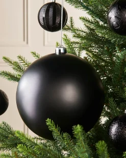 WeRChristmas Black Large Matt Shatterproof Bauble, 20 Cm
