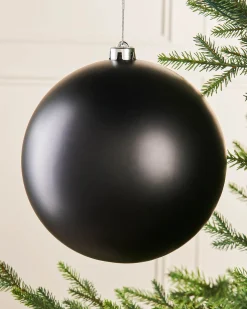 WeRChristmas Black Large Matt Shatterproof Bauble, 20 Cm