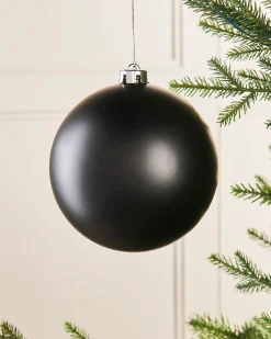 WeRChristmas Black Large Matt Shatterproof Bauble, 15 Cm